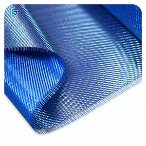 Blue Fiberglass Fabric 2x2 Twill Electroplated Glass Carbon Fiber Colorful Glass Fiber Cloth
