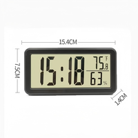 AIKS AK-2199 Minimalistischer Digitaler Wecker aus Kunststoff mit Ewiger Kalenderfunktion, Thermometer, LED-Anzeige, Smart Desktop- und Wandmontage für Kinder