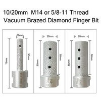 Fraise à diamant Zed pour meuleuse d'angle, filetage M14, 10-25 mm, pour marbre, granit, carrelage céramique – Kits d'outils de fraisage