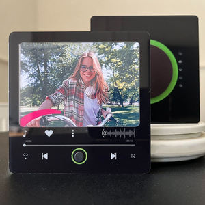 Factory Custom Acrylic MP3 Player Refrigerator Sticker 10x10x1cm Magnetic <b>Play</b> Music Magnet Personalized New Year MP3 Player - Product Image 6