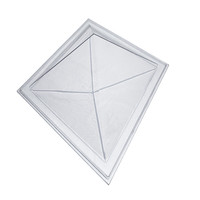 Plaque de verre panoramique conique, panneau transparent en polycarbonate, tuile de toit triangulaire en polycarbonate, plaque en polycarbonate gaufrée, pyramide