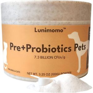 Lunimomo Pre+Probióticos para Mascotas, 7.3 Mil Millones de UFC, Polvo para Perros y Gatos - Product Image 1