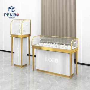 Cutstom Jewelry Showcase <strong>With</strong> Lights and <strong>Locks</strong> Table <strong>Cases</strong> Retail Store Jewellery Showcase Cabinet Glass <strong>Display</strong> Counter - Product Image 3