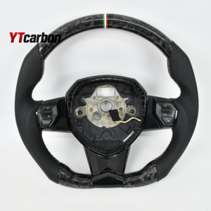 YTcarbon para <span class=keywords><strong>Aventador</strong></span> Centenario S SVJ LP750 LP700 Roadster <span class=keywords><strong>Volante</strong></span> de fibra de carbono forjado real personalizado - Product Image 1