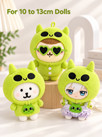 Ensemble de vêtements pour poupées Alien Cat en peluche OEM ODM pour poupées de 10 cm et 13 cm, vêtements mignons personnalisés, fabrication en usine