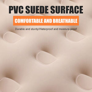 Wholesale PVC Flocking Twin with Built-in Pump Portable <b>Inflatable</b> Camping Outdoor Furniture for Home Hotel Guests Air <b>Mattress</b> - Product Image 4