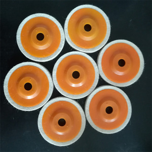 Disque de polissage en laine, grain 1000, abrasif fin-moyen pour meuleuse d'angle, matériau en laine polie - Product Image 1