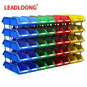 LEADLOONG X1 Lot de 12 Bacs de Rangement Empilables en Plastique Bleu 180*120*80 mm/7,09*4,72*3,15 pouces Boîtes de Cueillette pour Entrepôt Caisses à Outils - Product Image 3