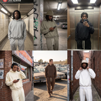 Ensemble de survêtement unisexe surdimensionné en molleton épais, deux pièces (hoodie et pantalon de survêtement) en French Terry, style streetwear, personnalisable, marque privée, OEM, ODM
