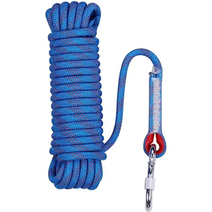 12mm Polyester Rescue Mountaineering Rope Climbing Hiking Static Safety Carabiner Included for Mountain Sports Survival Gear - Product Image 1