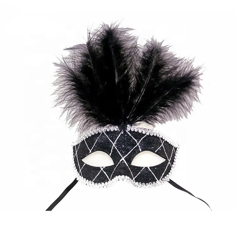 Haute qualité fantaisie plume paillettes mascarade masques femmes carnaval bal vénitien fête masque boule Costume accessoires