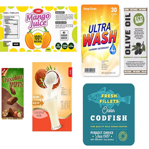 Servicios de diseño de etiquetas para suplementos alimenticios Producto Vino Cosmético Especias Botella Etiquetas Uso de pasta de dientes - Product Image 1