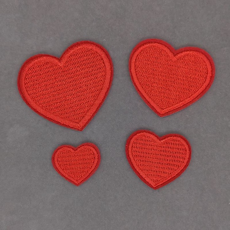Iron On Heart Patches - 2 Pack, 3.5x3.2 Inches, No Sew Fabric Repair & Decoration