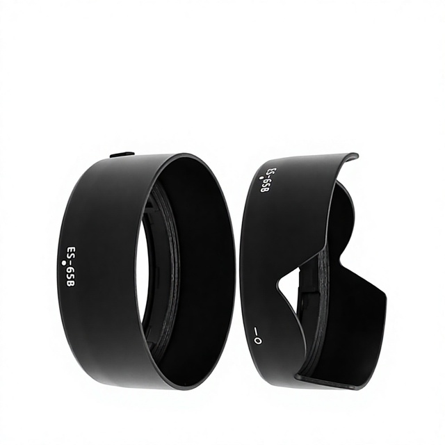 Hongdak RF 50mm F1.8 STM Circular/Flower Shaped Camera Lens Hood ES-65B Black Plastic Reversible Bayonet Mount Non-Full Frame