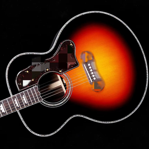 <span class=keywords><strong>Guitarra</strong></span> Acústica Personalizada Nathan-SJ200 de 6 Cuerdas, Acabado Sunburst Antiguo, Totalmente Sólida, Mástil de Caoba, 42 Pulgadas, Abeto y Palisandro - Product Image 1