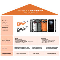 Teléfono Inteligente Robusto Doogee 5G con Visión Nocturna, Cámara Principal de 100MP, 12+256GB, 10100mAh, Android 16, Doogee S200 VIP