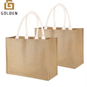 도매 사용자 정의 로고 저렴한 천연 삼베 린넨 황마 토트 백 프로모션 선물 결혼식 - Product Image 4