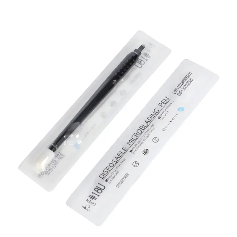뜨거운 판매 14 18 20U PMU 수동 영구 메이크업 Microblading 손 도구 일회용 Microblading 펜 눈썹