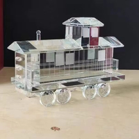 Meilleur souvenir gravé poli de l'usine de trophée de camion de modèle en verre de cristal pour la décoration en verre K9 vente en gros