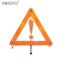 Triangle de signalisation routière réfléchissant SMASYS - Sécurité d'urgence, pliable, flexible, en acier galvanisé