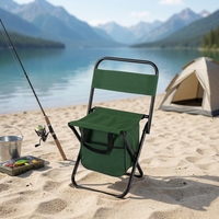 Tabouret multifonctionnel pliable en tissu Oxford et acier robuste avec sac de rangement pour pique-nique, plage et extérieur