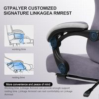 GTPLAYER Chaise de jeu Accoudoirs et repose-pieds à dossier haut Chaises ergonomiques avec soutien lombaire Chaise de travail avec repose-pieds