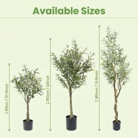 Arbre d'olivier artificiel de 180 cm de haut, plante artificielle en pot de 6 pieds, réaliste, pour la décoration intérieure, la maison, le bureau, l'hôtel, vente en gros