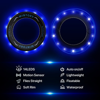 Disco Volador Luminoso LED con Logotipo Personalizado, Resistente al Agua, con Iluminación Automática, Tacto Suave, Antideslizante, Juguete para Juegos al Aire Libre