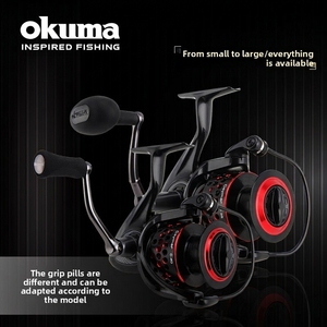 รอกเบทคาสติ้ง OEM OKUM Dark Star II สำหรับตีเหยื่อปลอมระยะไกล รอกตกปลาแบบโลหะทั้งหมด สำหรับน้ำเค็ม แบบหมุน ใช้มือซ้าย - Product Image 3