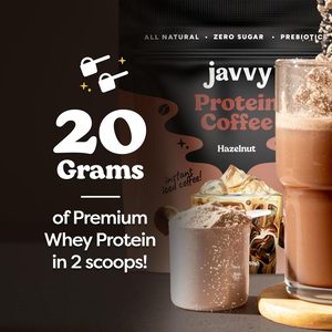Café de Proteína Instantáneo en Polvo Sin Grasas Trans de Alta Calidad - Sabor a Nuez con Sabor Suave |   Bolsa de 105g de disolución rápida |   Fitness - Product Image 3