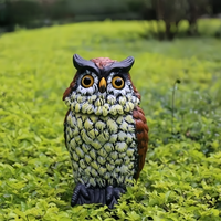 Statue d'hibou réaliste en plastique, prix usine personnalisé, répulsif d'oiseaux d'extérieur, décoration rotative en PE pour jardin et cour, aménagement paysager