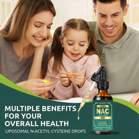 Complément alimentaire antioxydant Rosebest, formule personnalisée, végétalien pur, 600 mg, gouttes liposomales de NAC, N-acétylcystéine pour la santé cellulaire