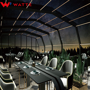 Serre de jardin extérieure moderne en alliage d'aluminium <span class=keywords><strong>avec</strong></span> toit rétractable en plaques de polycarbonate, pour <span class=keywords><strong>piscine</strong></span> - Product Image 6