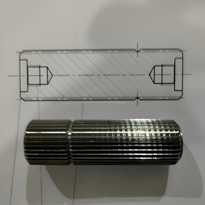 Albero scanalato CNC personalizzato per ingranaggi di macchine agricole e industriali, <span class=keywords><strong>ricambi</strong></span> OEM SCM con denti in vari materiali - Product Image 2