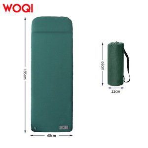 Colchoneta inflable portátil para acampar Woqi, colchón de aire rectangular de TPU 30D con bomba incorporada para 1 persona, uso en exteriores - Product Image 2