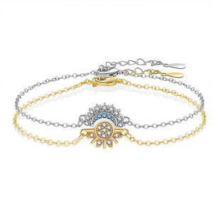 Pulsera de circonita cúbica Sun and Moon para mujer, juego de pulseras ajustables para parejas, regalo de joyería para fiesta y boda - Product Image 1