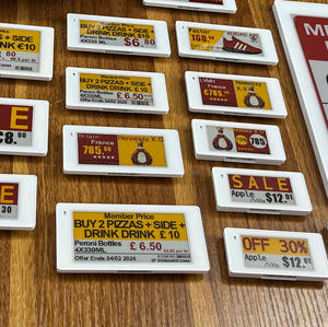 สินค้าขายดี ป้ายราคาอิเล็กทรอนิกส์ E Ink ESL ขนาด 2.9 นิ้ว 2.4GHz พร้อมระบบสื่อสารไร้สาย NFC สำหรับร้านเบียร์ ระบบแสดงราคา - Product Image 5