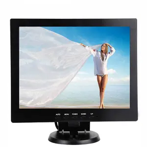 צג LCD שולחני OEM ODM 12.1 אינץ' תעשייתי 1024*768 צג תצוגה מרובע עם כניסת VGA HDMIed AV BNC USB אודיו 12V DC