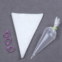 Einweg-Tüllbeutel, Lebensmittelechtes PE, Transparent, für Creme und Zuckerguss, Kuchendekoration, Reißfest, 50/100 Stück, für Konditorei