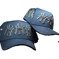 Gorras de Béisbol Personalizadas de Moda X Rude Awakening, Gorras de Mezclilla Flex Fit de Algodón Vintage con NFC El Mago
