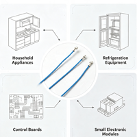 Kabel Harness Terminal Crimp Ujung Tunggal dengan Kabel PVC Biru & Ujung Terbuka untuk Peralatan Rumah Tangga, Pengkabelan Internal PCB Kontrol