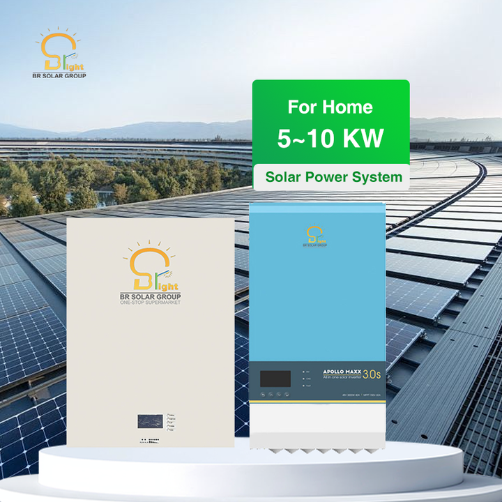 BR Solar 48V Energy Storage Battery 5kw 10kw 15kw Hybrid Solar System ...