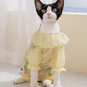 Ropa para Mascotas, Chalecos Personalizados Elegantes y Sencillos <span class=keywords><strong>de</strong></span> Lujo para Mascotas, <span class=keywords><strong>Primavera</strong></span> Verano, Transpirables, Ligeros, <span class=keywords><strong>de</strong></span> Poliéster, con Estampado Floral, Hipoalergénicos - Product Image 6