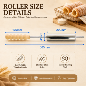 Máquina de Alta Potencia para Hacer Bizcochos de Chimenea, Horno para Conos de Helado, Máquina para Hacer Bizcochos de Chimenea Antiadherente de 8 Rodillos para Restaurante - Product Image 6