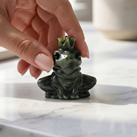 Vente en gros de sculptures de grenouilles prince en quartz naturel, figurines de lutins Druzy, articles en cristal très demandés pour la décoration intérieure et les cadeaux de guérison