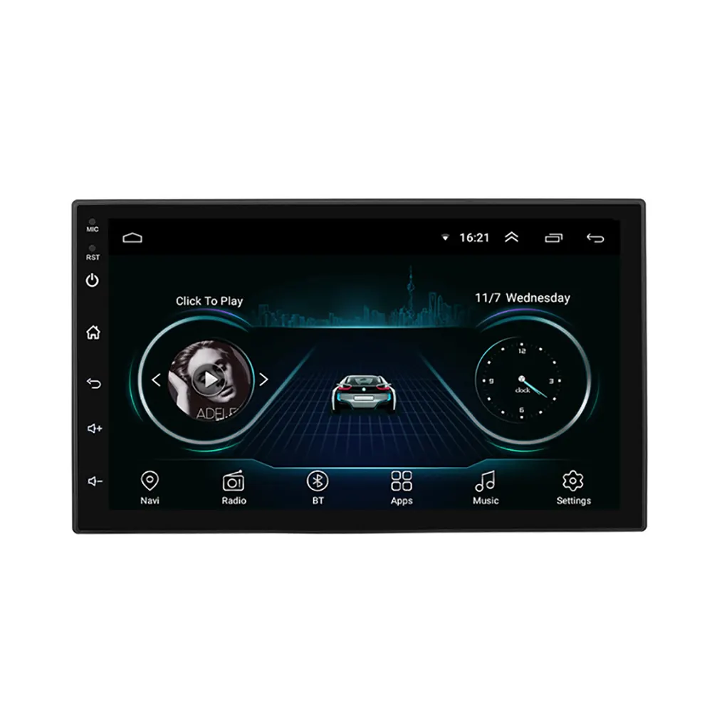 2.5D 2 Rádio Do Carro um din GPS Android Multimedia Player 7 Universal "de Navegação de áudio Para Volkswagen Nissan Hyundai Kia Toyota