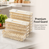 Boîte de rangement contemporaine pour raviolis à fixer sur la porte latérale du réfrigérateur, pour espaces étroits, en plastique de qualité alimentaire, pour la conservation et l'organisation