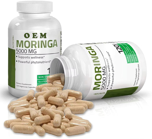 OEM özel etiket doğal organik Moringa tozu 60 kapsül, Unoxidized, laktasyon ve anne sütü kaynağı destekler, Vegan - Product Image 3