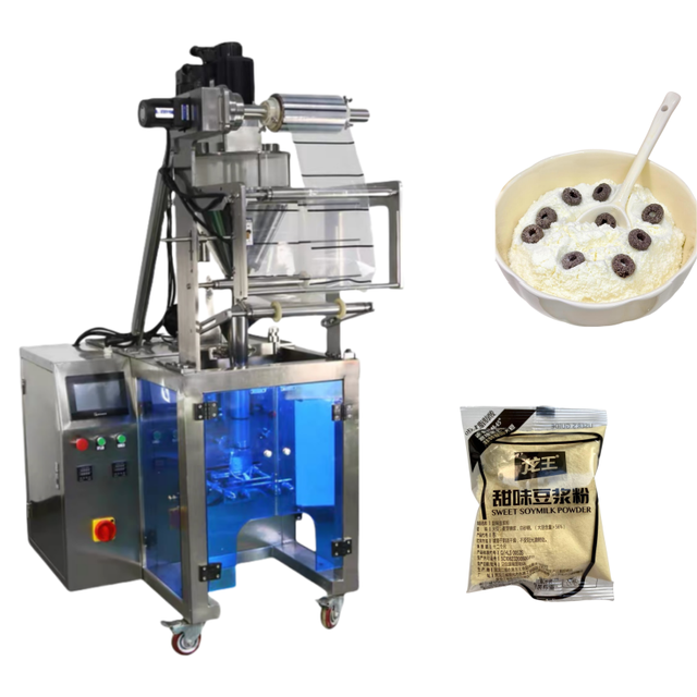 Small Vertical Automatic 4 Side Seal Sachet Milk Powder Packing Machine Protein Soy Milk Powder Bag Filling Packing Machine