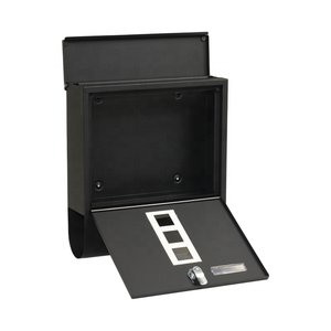 Boîte aux lettres murale en métal pour extérieur avec compartiment à journaux et plaque nominative pour usage résidentiel en jardin - Product Image 4